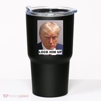 Lock Him Up Donald Trump Mugshot Jail Tumbler thumb 0