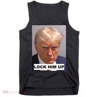 Lock Him Up Donald Trump Mugshot Jail Tank Top thumb 0