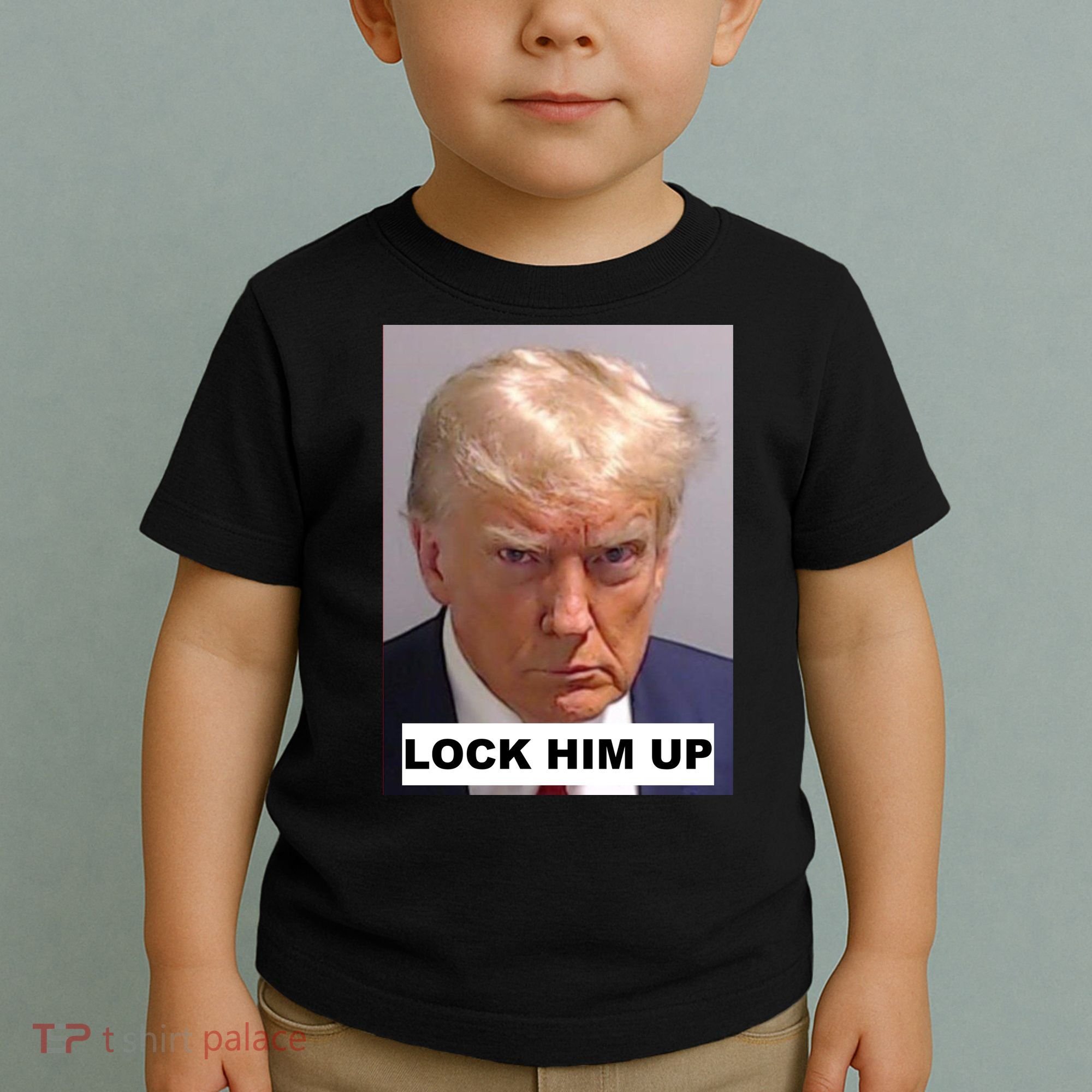 Lock Him Up Donald Trump Mugshot Jail Toddler T-Shirt