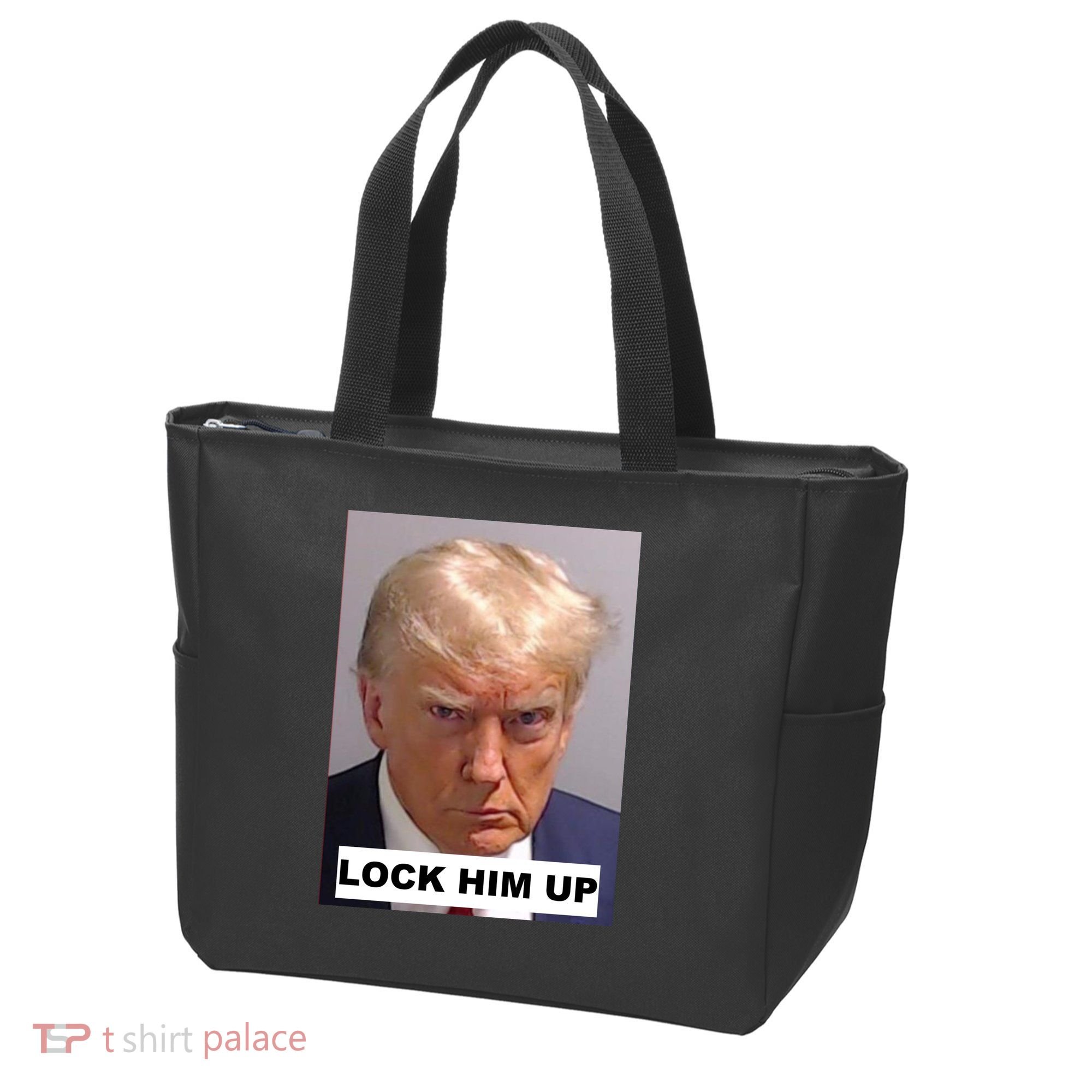 Lock Him Up Donald Trump Mugshot Jail Tote Bag