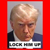 Lock Him Up Donald Trump Mugshot Jail Santa Hat thumb 1