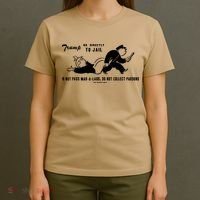 Lock Him Up Jail Trump TShirt Vintage Gift For Men Women Funny Tee T-Shirt thumb 4