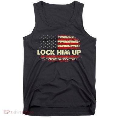 Lock Him Up American Flag Vintage Tank Top