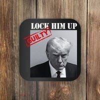 Lock Him Up Donald Trump Guilty Mugshot Coaster thumb 0