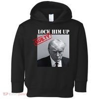 Lock Him Up Donald Trump Guilty Mugshot Toddler Hoodie thumb 0