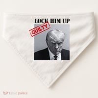 Lock Him Up Donald Trump Guilty Mugshot USA-Made Doggie Bandana thumb 0