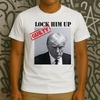 Lock Him Up Donald Trump Guilty Mugshot T-Shirt thumb 3