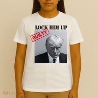 Lock Him Up Donald Trump Guilty Mugshot T-Shirt thumb 4