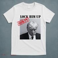Lock Him Up Donald Trump Guilty Mugshot T-Shirt thumb 5
