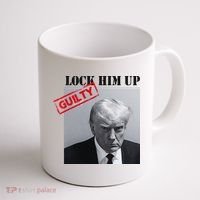 Lock Him Up Donald Trump Guilty Mugshot Coffee Mug thumb 1