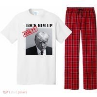Lock Him Up Donald Trump Guilty Mugshot Pajama Set thumb 0