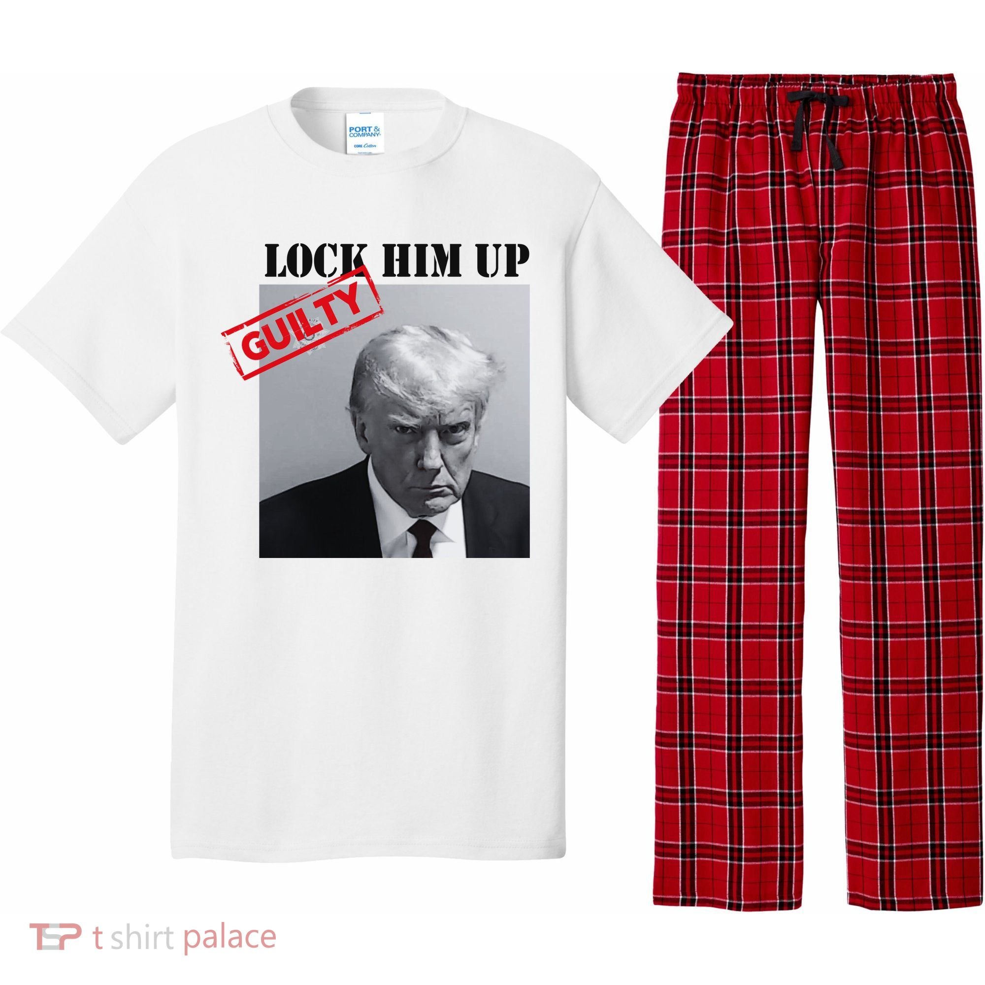 Lock Him Up Donald Trump Guilty Mugshot Pajama Set