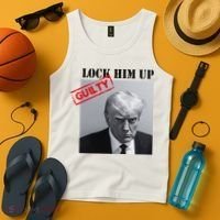 Lock Him Up Donald Trump Guilty Mugshot Tank Top thumb 4