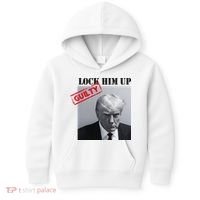 Lock Him Up Donald Trump Guilty Mugshot Kids Hoodie thumb 0