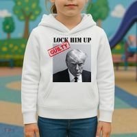 Lock Him Up Donald Trump Guilty Mugshot Kids Hoodie thumb 3