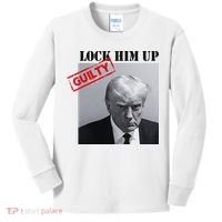Lock Him Up Donald Trump Guilty Mugshot Kids Long Sleeve Shirt thumb 0