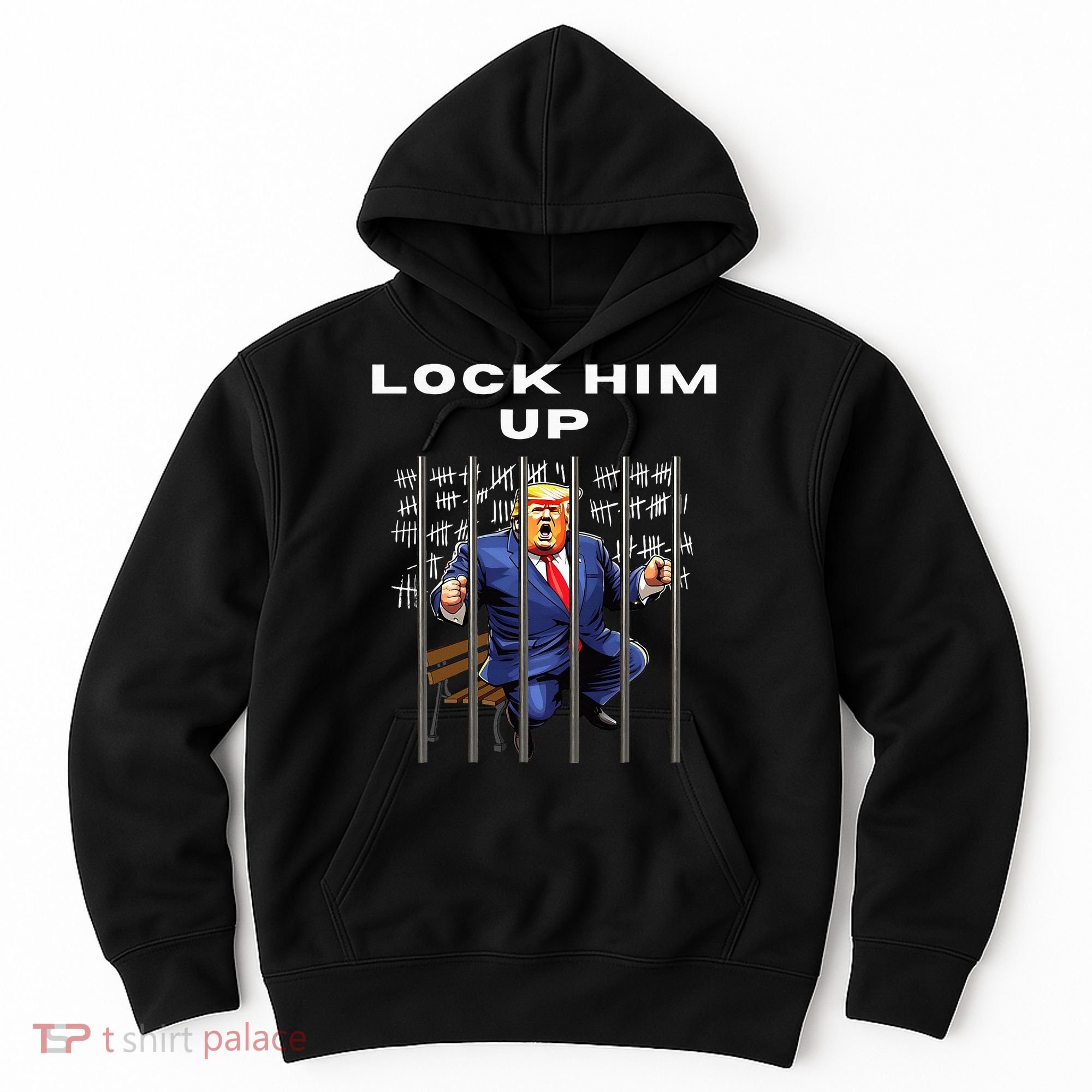 Lock Him Up Antitrump Djt Incarceration Jail Trump Hoodie