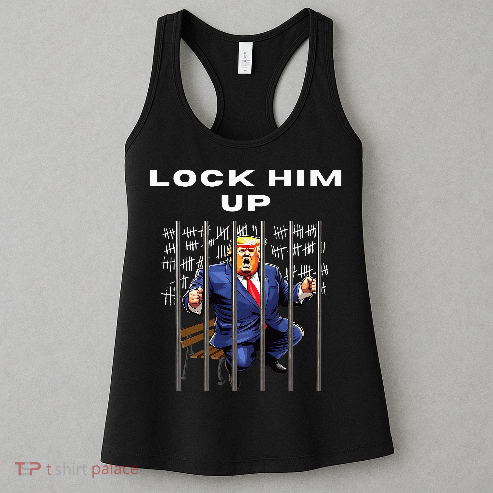 Lock Him Up Antitrump Djt Incarceration Jail Trump Women's Tank Top