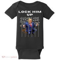 Lock Him Up Antitrump Djt Incarceration Jail Trump Baby Bodysuit thumb 0