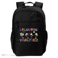 Life Happens Visuals Help ACC Special Education Teacher Backpack thumb 0