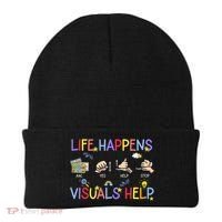 Life Happens Visuals Help ACC Special Education Teacher Beanie thumb 0