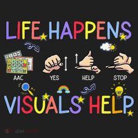 Life Happens Visuals Help ACC Special Education Teacher Beanie thumb 2