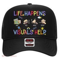 Life Happens Visuals Help ACC Special Education Teacher Hat thumb 0