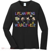 Life Happens Visuals Help ACC Special Education Teacher Women's Long Sleeve Shirt thumb 0