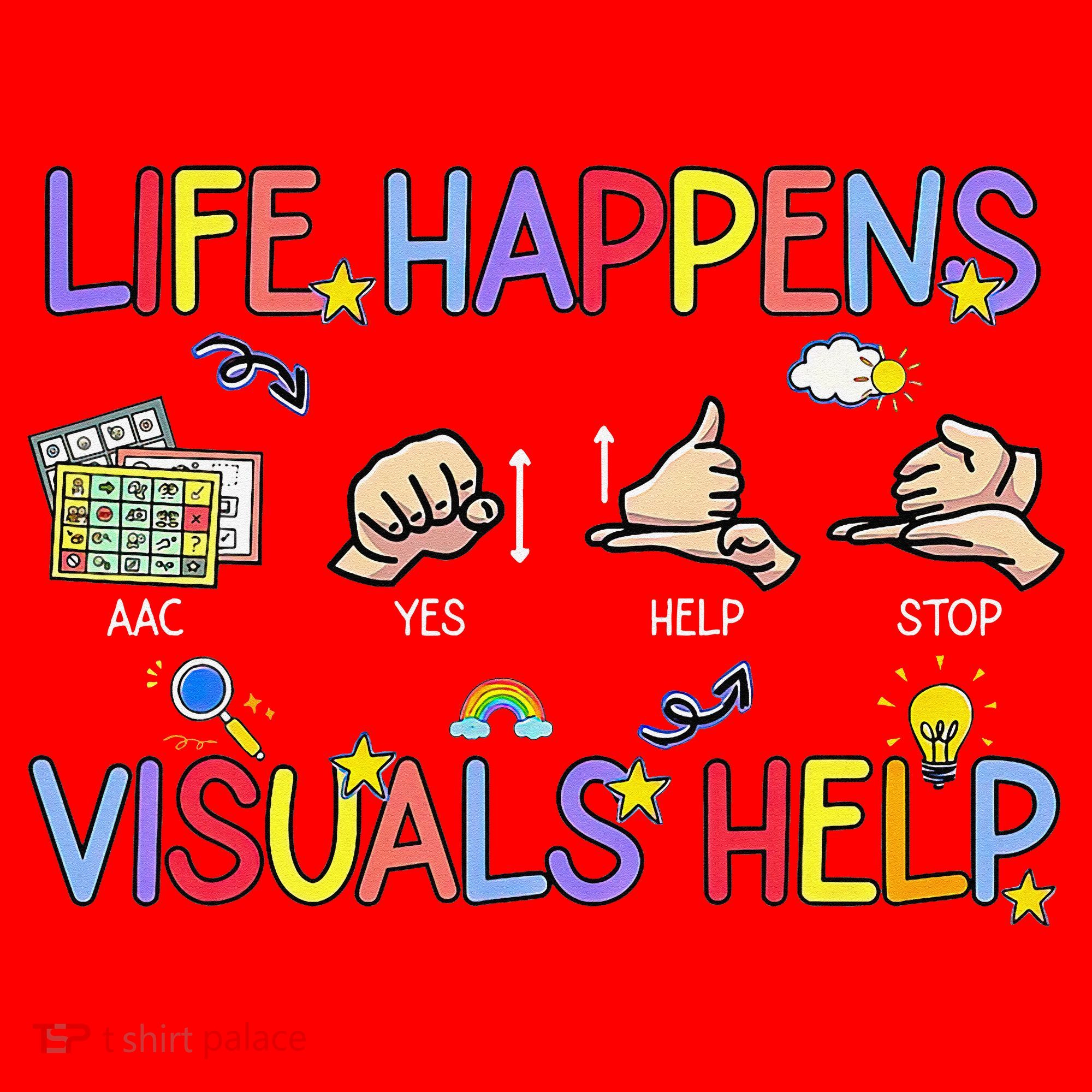 Life Happens Visuals Help ACC Special Education Teacher Santa Hat