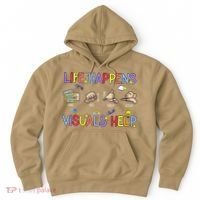 Life Happens Visuals Help ACC Special Education Teacher Hoodie thumb 0