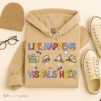 Life Happens Visuals Help ACC Special Education Teacher Hoodie thumb 4