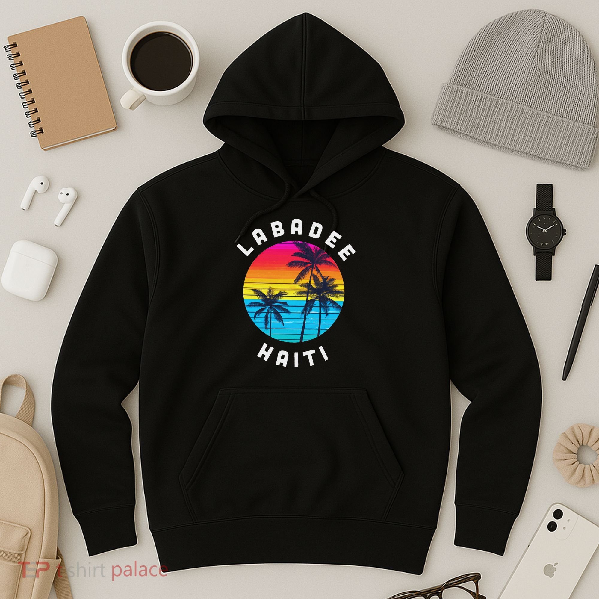 Labadee Haiti Vacation Souvenir Sunset Beach Hoodie