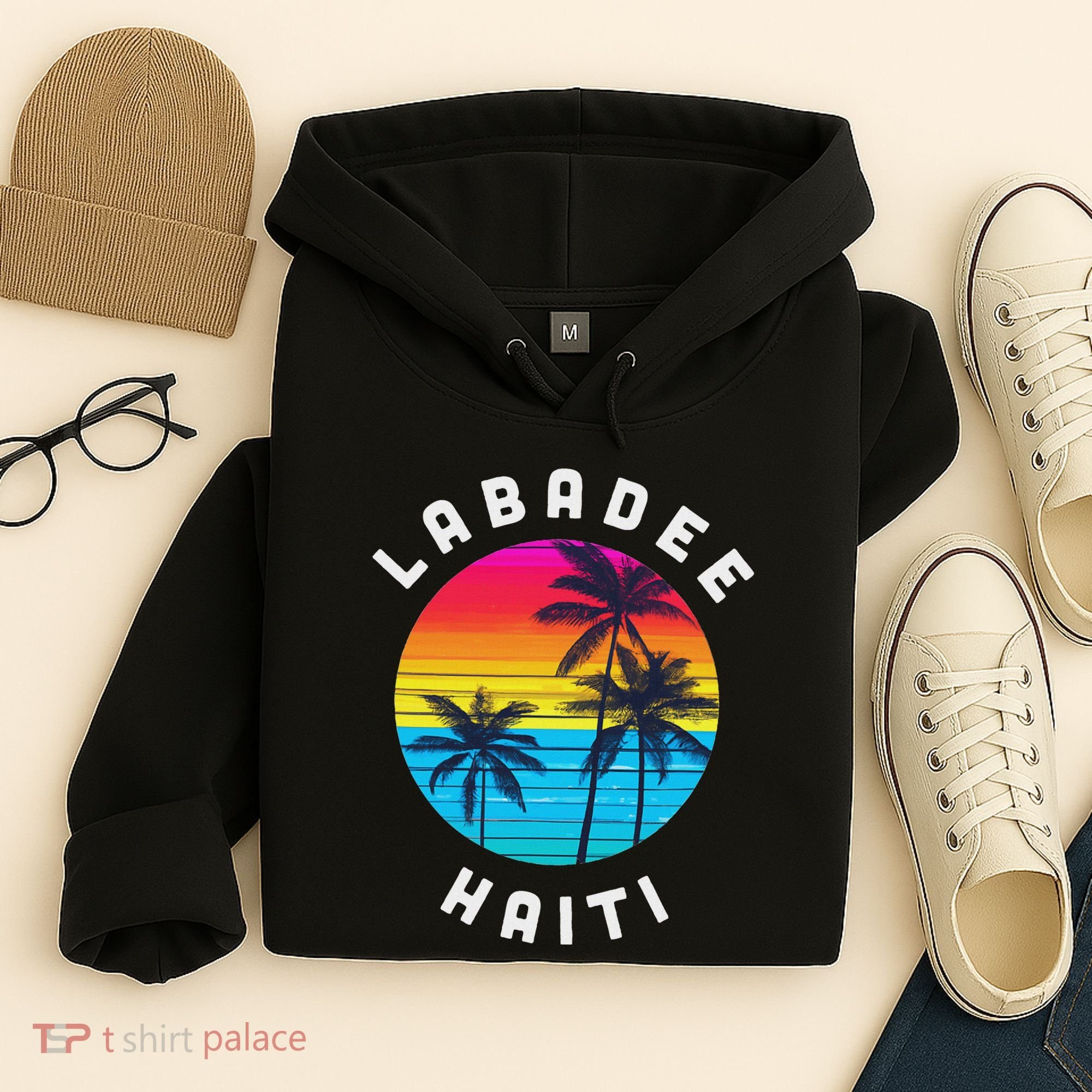 Labadee Haiti Vacation Souvenir Sunset Beach Hoodie