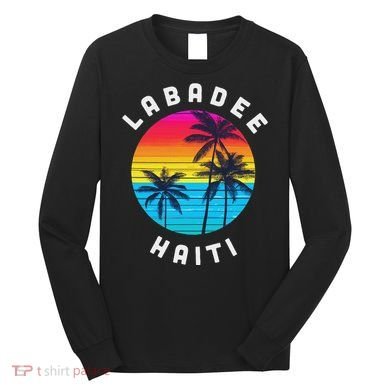Labadee Haiti Vacation Souvenir Sunset Beach Long Sleeve Shirt