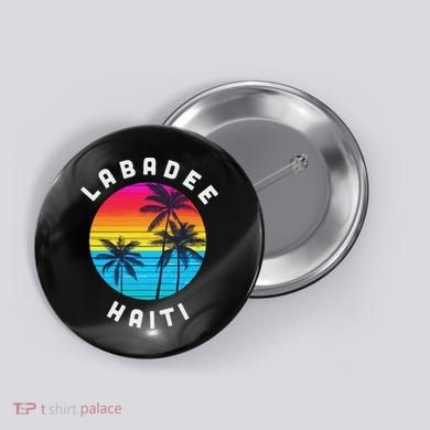 Labadee Haiti Vacation Souvenir Sunset Beach Button