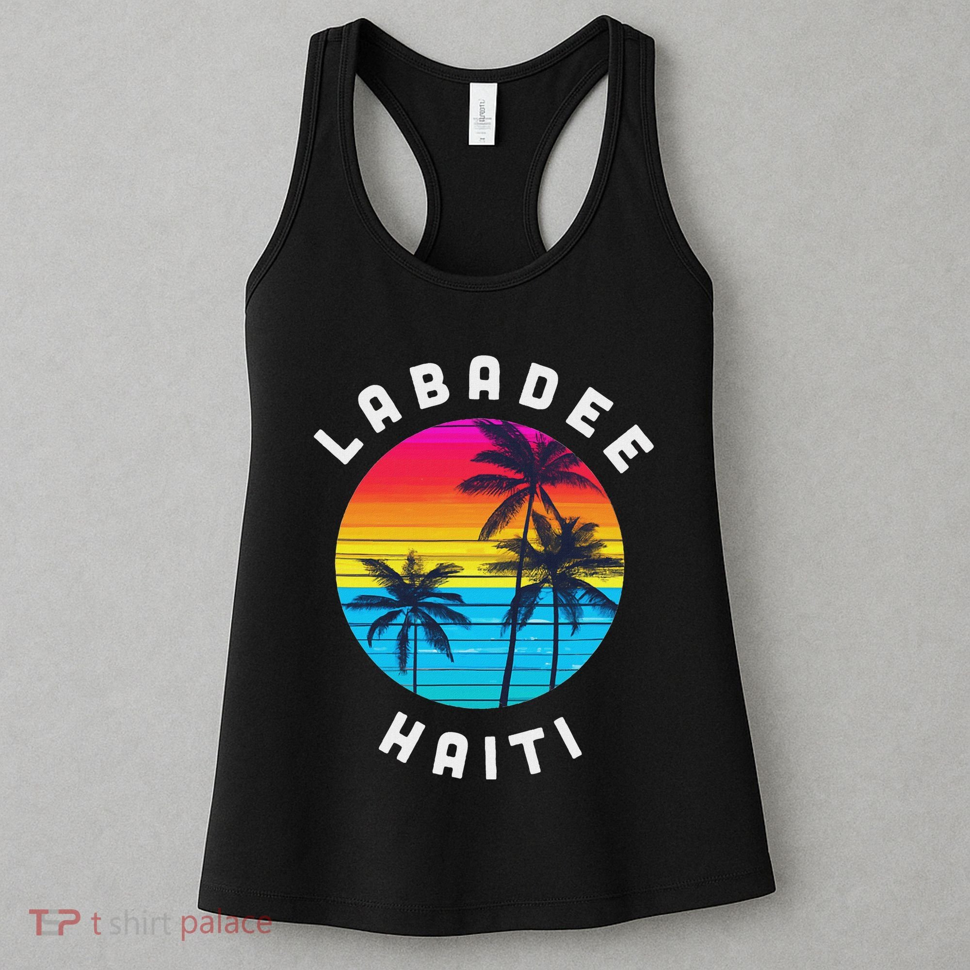 Labadee Haiti Vacation Souvenir Sunset Beach Women's Tank Top