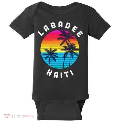 Labadee Haiti Vacation Souvenir Sunset Beach Baby Bodysuit