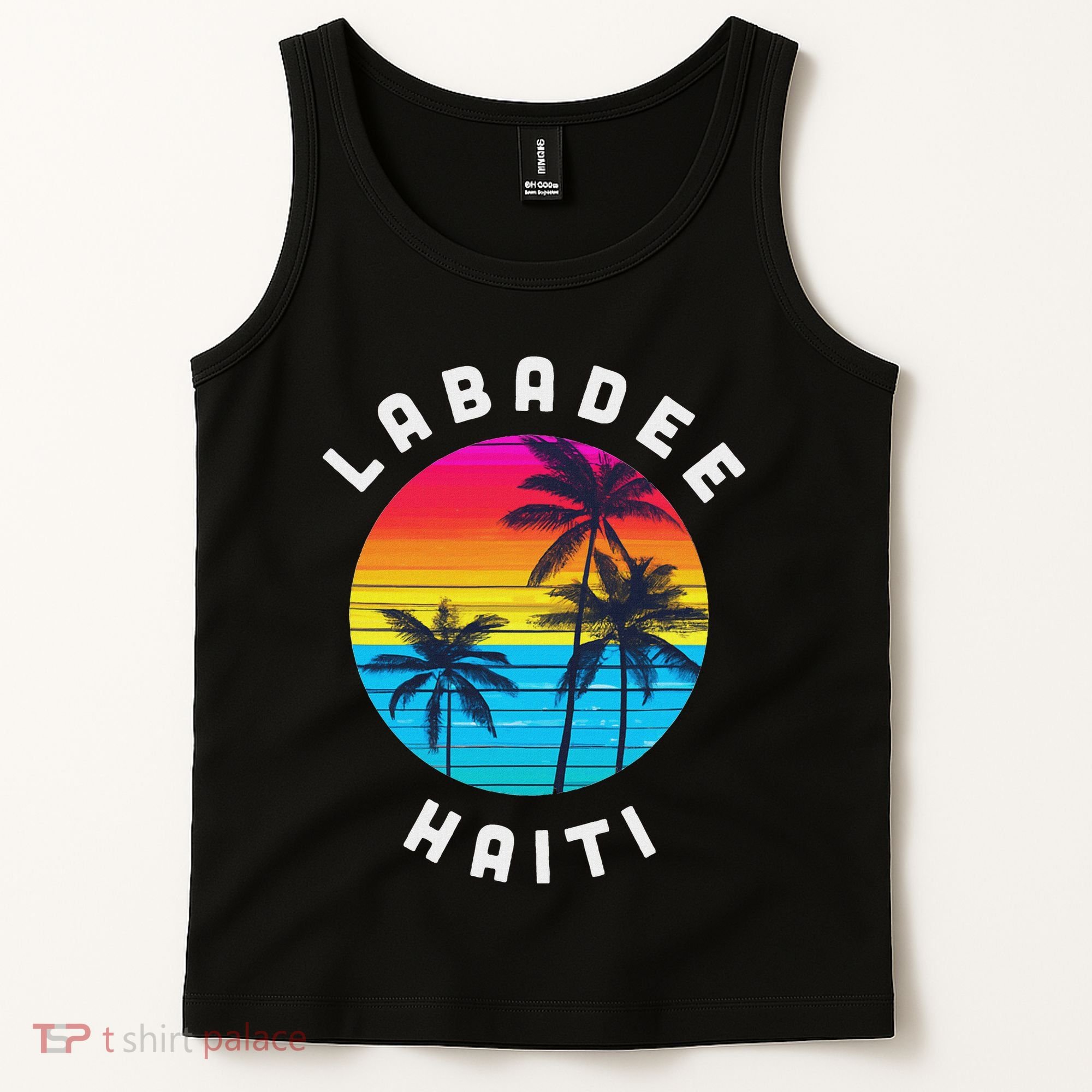 Labadee Haiti Vacation Souvenir Sunset Beach Tank Top