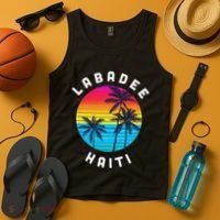 Labadee Haiti Vacation Souvenir Sunset Beach Tank Top thumb 4