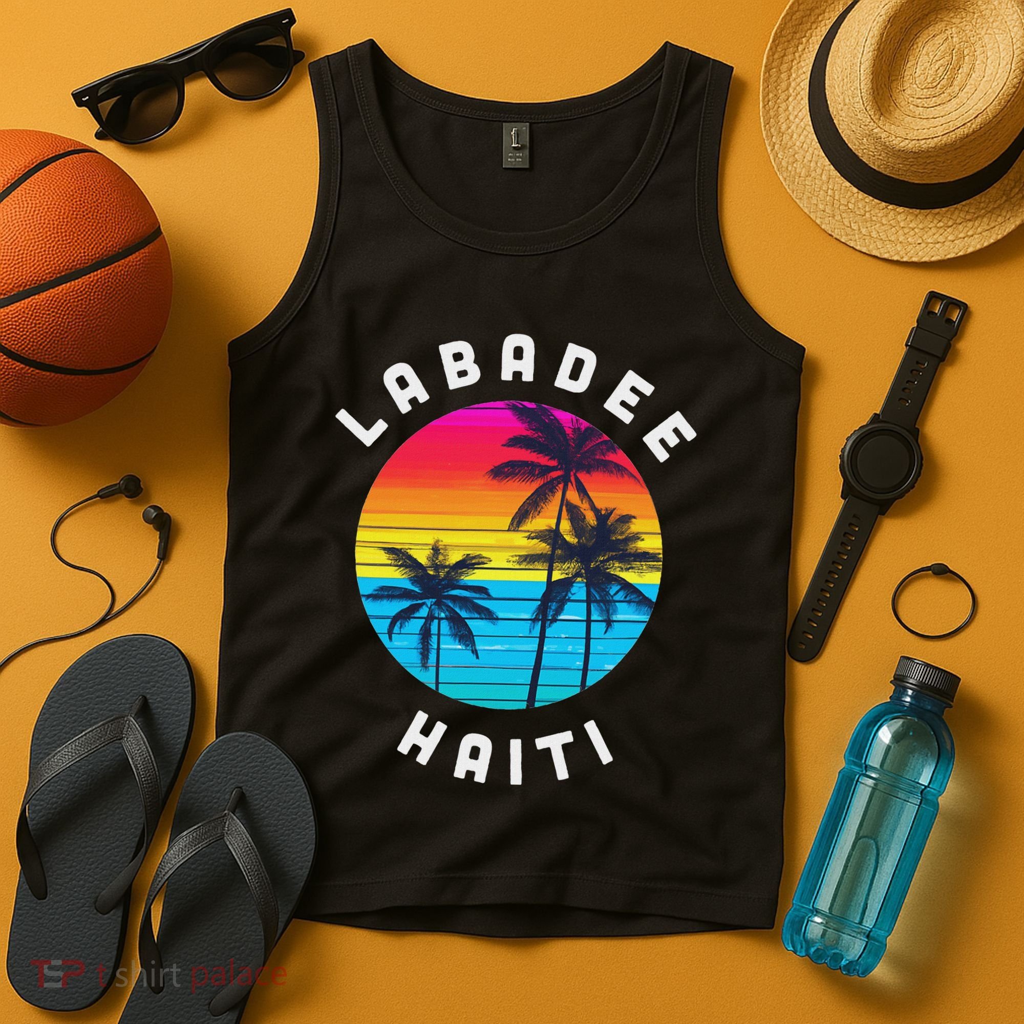 Labadee Haiti Vacation Souvenir Sunset Beach Tank Top
