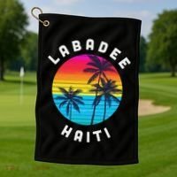 Labadee Haiti Vacation Souvenir Sunset Beach Golf Towel thumb 1
