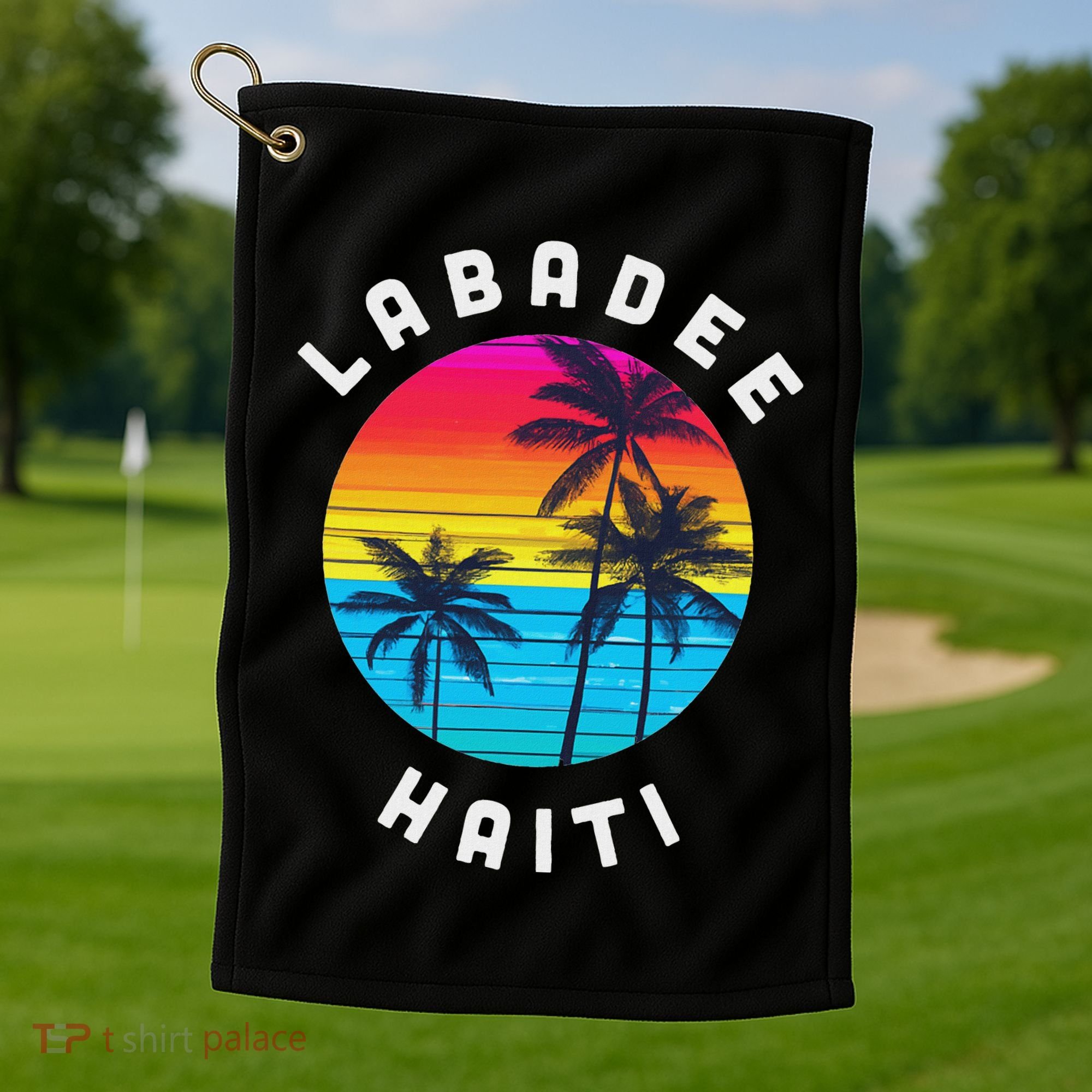 Labadee Haiti Vacation Souvenir Sunset Beach Golf Towel