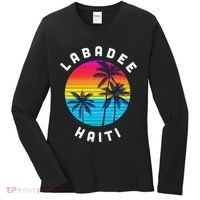 Labadee Haiti Vacation Souvenir Sunset Beach Women's Long Sleeve Shirt thumb 0