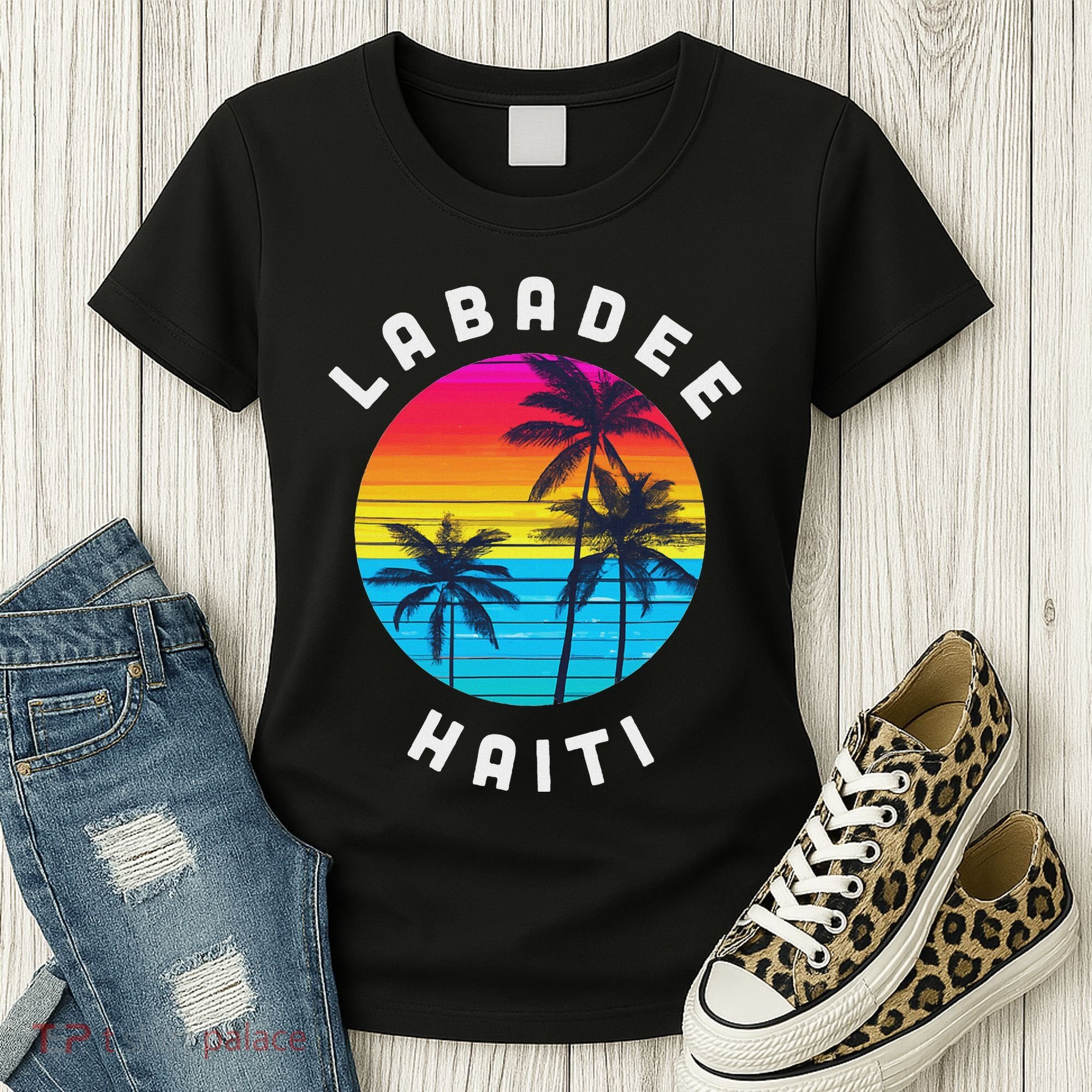 Labadee Haiti Vacation Souvenir Sunset Beach Women's T-Shirt