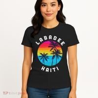 Labadee Haiti Vacation Souvenir Sunset Beach Women's T-Shirt thumb 4
