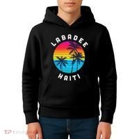 Labadee Haiti Vacation Souvenir Sunset Beach Kids Hoodie thumb 4