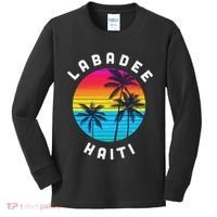Labadee Haiti Vacation Souvenir Sunset Beach Kids Long Sleeve Shirt thumb 0