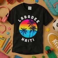 Labadee Haiti Vacation Souvenir Sunset Beach Kids T-Shirt thumb 3