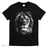 Lion Head With Blue Eyes For Lovers Lions King Of Animals T-Shirt thumb 0