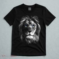 Lion Head With Blue Eyes For Lovers Lions King Of Animals T-Shirt thumb 5